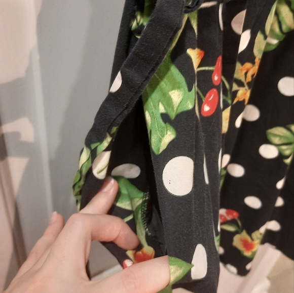 Tropical Hawaiian Polka Dot Swing Dress - Picture 2 of 3